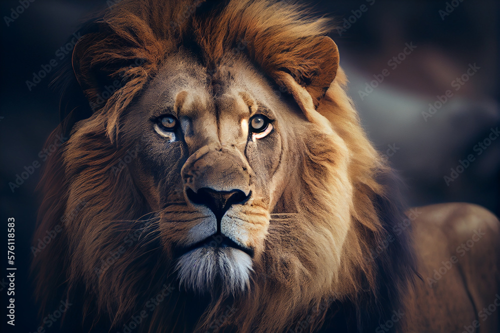 Portrait of a lion.generative ai