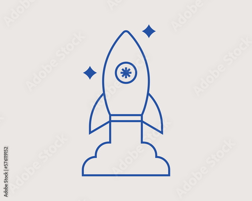 Concept of rocketship vector illustration in a flat style. 