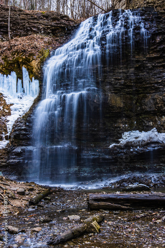 Tiffany waterfall in the woods photo