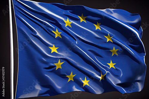 european union flag created with Generative AI technology