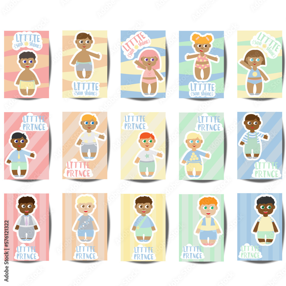 Baby pastel cards set with with rainbow, hearts, stars and clouds. Be happy and Little sunshine. Cute design,poster,postcards,template,vector illustrations. Baby pastel cards set with with rainbow, hearts, stars and clouds. Be happy and Little sunshine. Cute design,poster,postcards,template,vector illustrations.