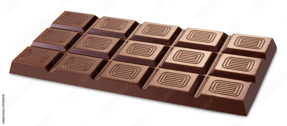 Milk chocolate bar cut out. Milk chocolate bar cut out.