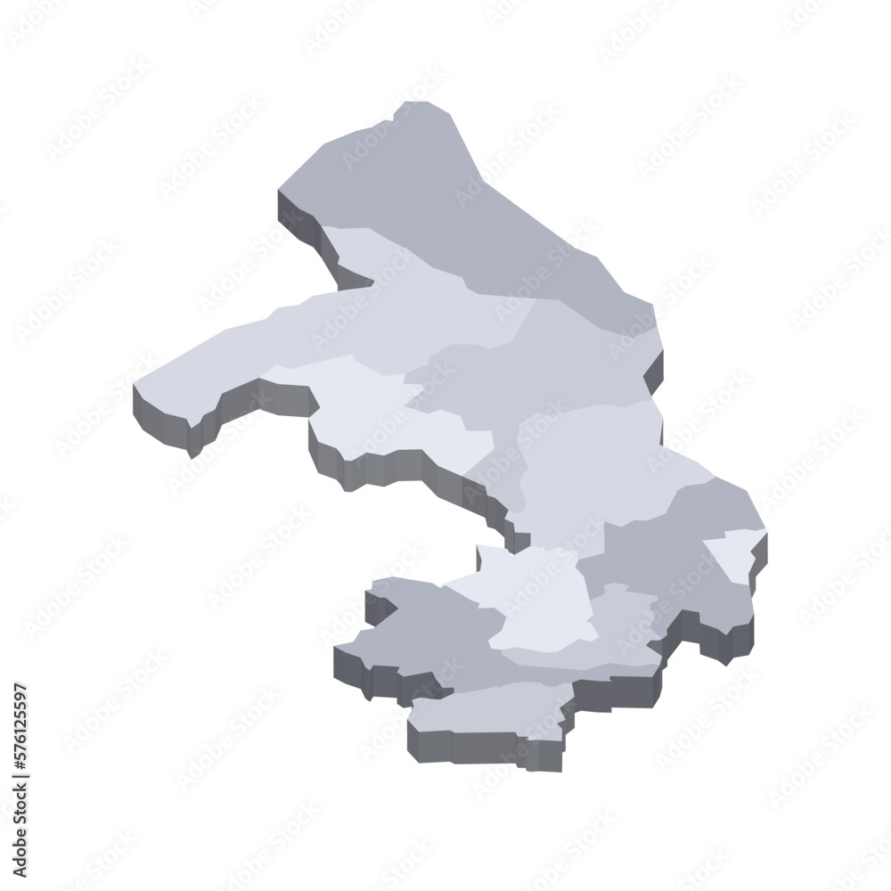 Republic of the Congo political map of administrative divisions ...