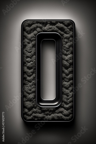 Number 0 logo template design textured, Illustration. Generative AI