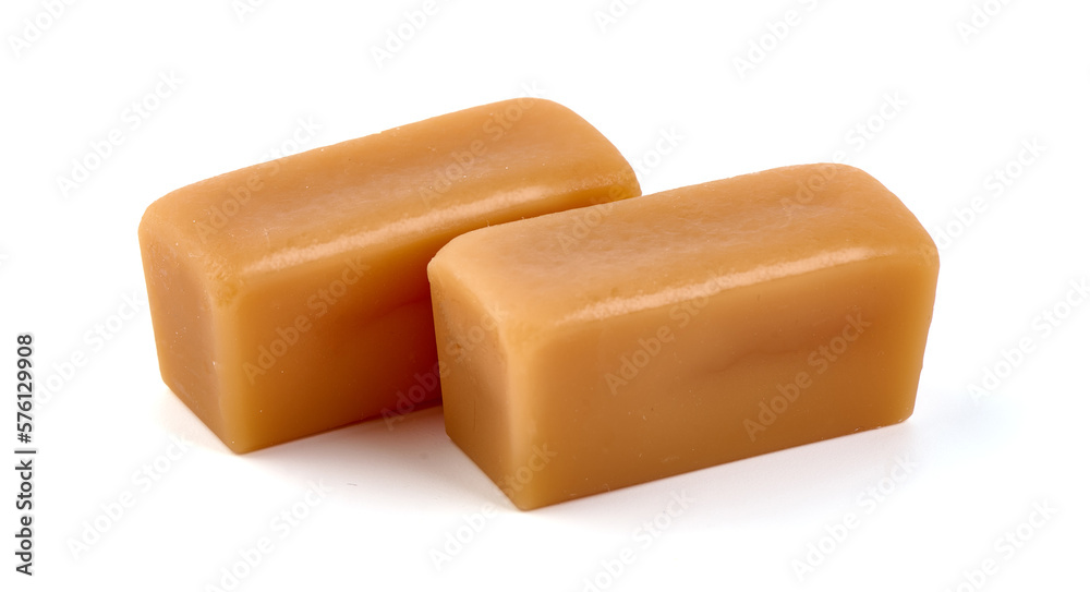 Caramel candies, isolated on white background. Caramel candies, isolated on white background.