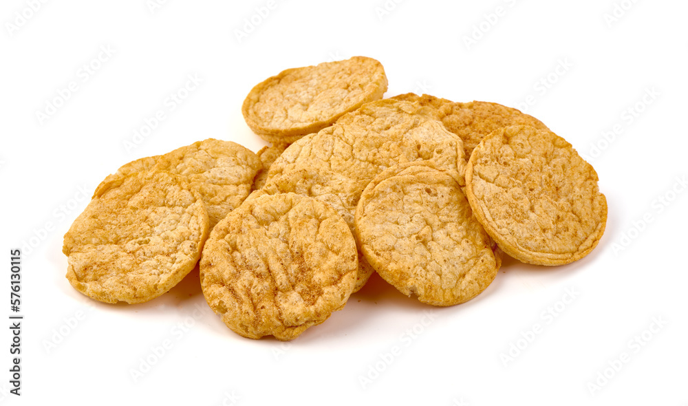 Heap of corn chips, isolated on white background. Heap of corn chips, isolated on white background.