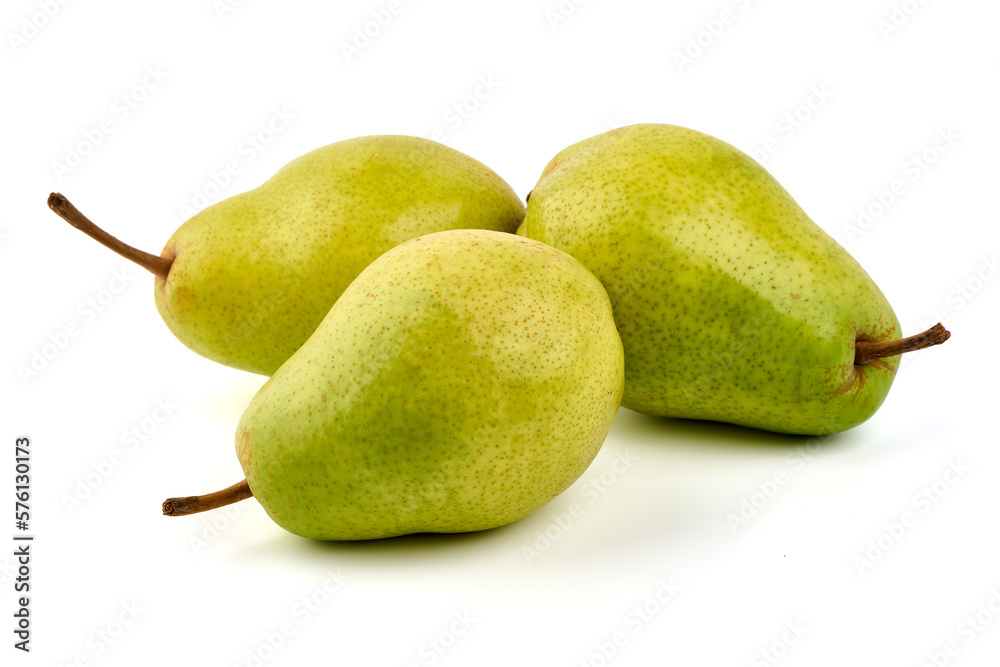 Juicy fresh ripe Williams pears, isolated on a white background. Juicy fresh ripe Williams pears, isolated on a white background.