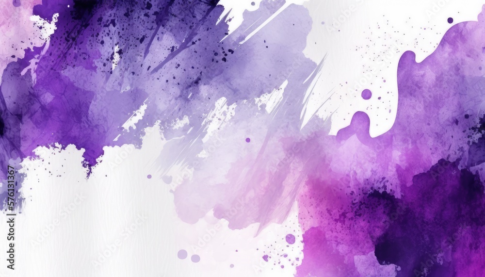 Abstract purple watercolor background for textures backgrounds and web banners design. Generative AI