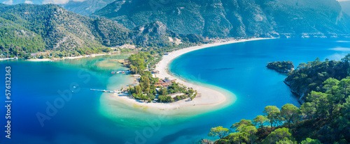 aerial view of Blue Lagoon in Oludeniz, Turkey photo