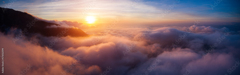 Beautiful sky over clouds at sunset time Beautiful sky over clouds at sunset time