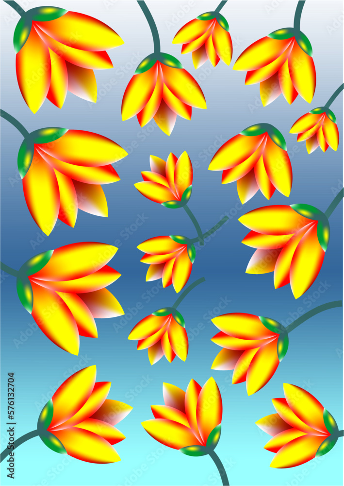 background images, flowers arranged to create images used in graphics