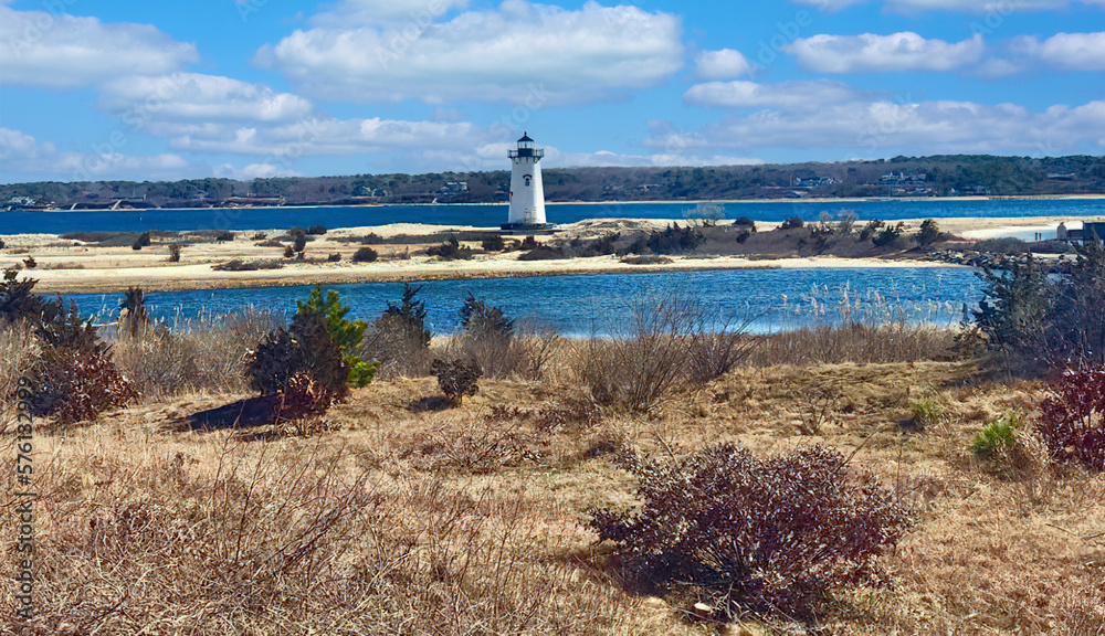 Edwardtown Lighthouse on Martha's Vineyard in New England Edwardtown Lighthouse on Martha's Vineyard in New England