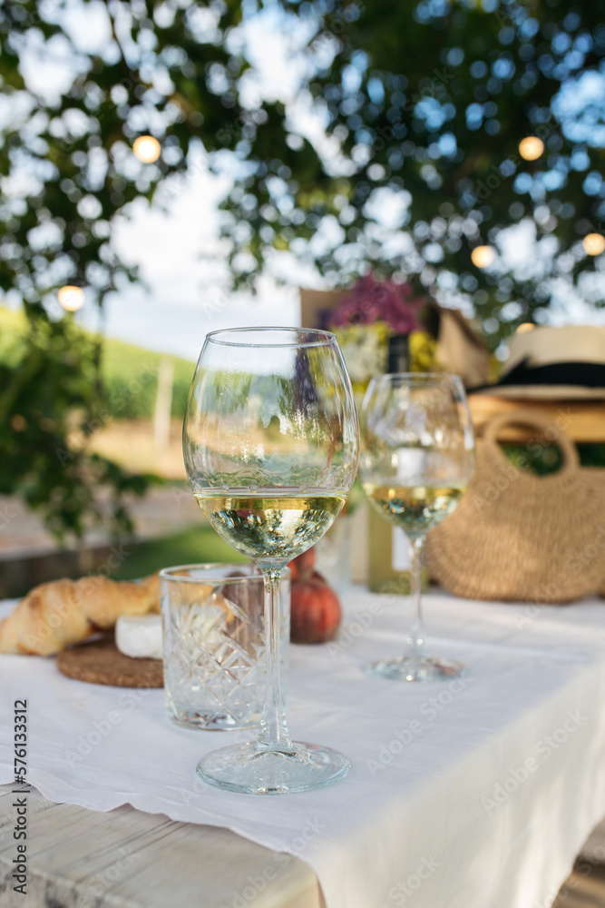 Beautiful garden. A beautiful table, a picnic in the garden. Beautiful garden. A beautiful table, a picnic in the garden.