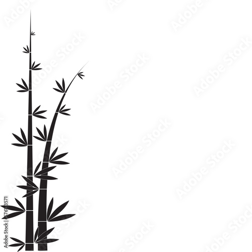 Bamboo icon logo free vector