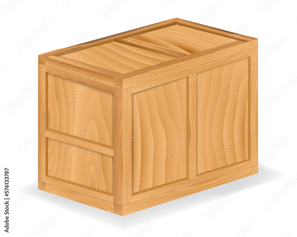 wooden boxes realistic isolated on white - 3d illustration wooden boxes realistic isolated on white - 3d illustration