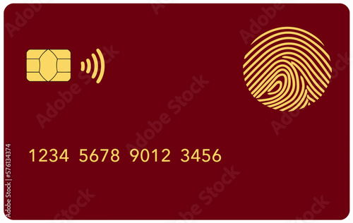 Here is a realistic mock credit card or debit card in a vector format.