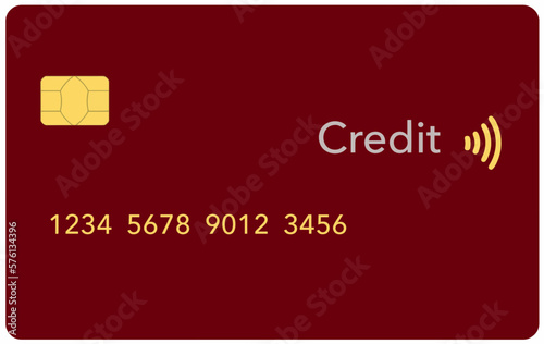Here is a realistic mock credit card or debit card in a vector format.