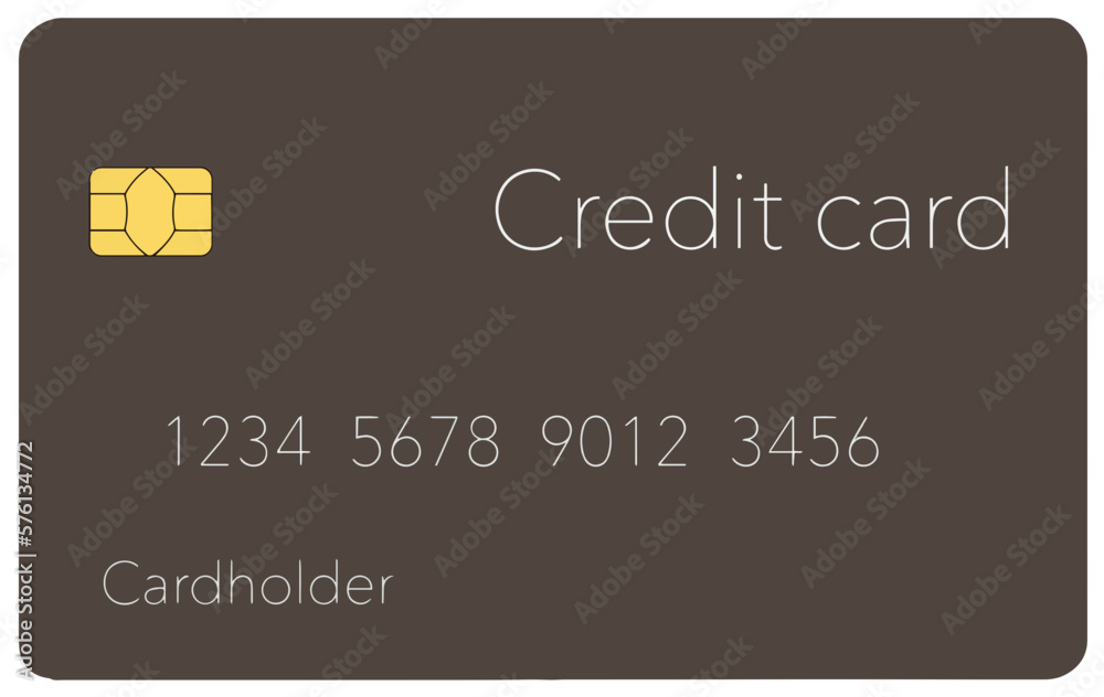 Fototapeta premium Generic credit card isolated on background. 