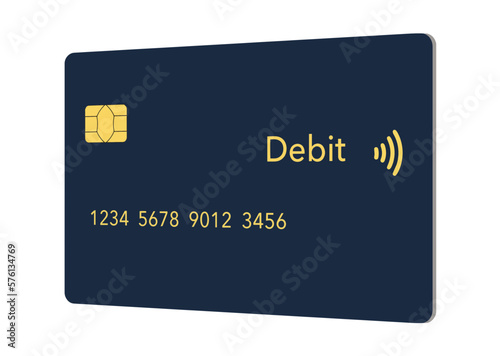 Generic credit card isolated on background. 