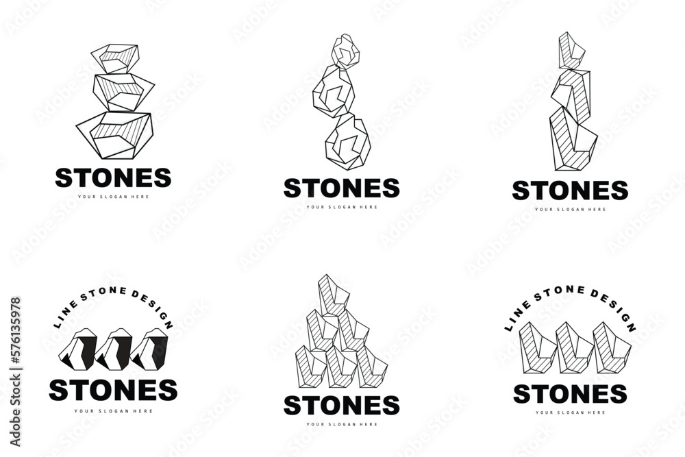 Stone Logo, Vector Stone Modern With Geometry Line Style, Design For Aesthetic Decoration, Brand Modern Product, Simple Icon Abstract Aesthetic Geometry Line Stone Logo, Vector Stone Modern With Geometry Line Style, Design For Aesthetic Decoration, Brand Modern Product, Simple Icon Abstract Aesthetic Geometry Line