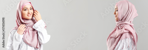 Surprised mature woman on c...