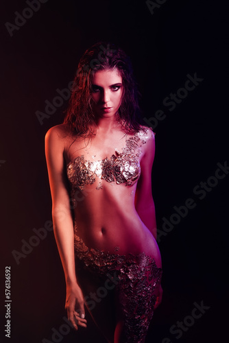 Toned portrait of naked you...