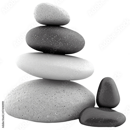 Stack of stones transparent background