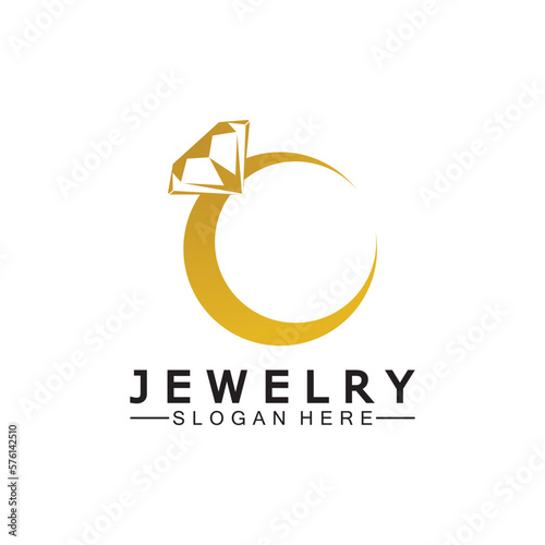 Abstract diamond for jewelry business logo design concept