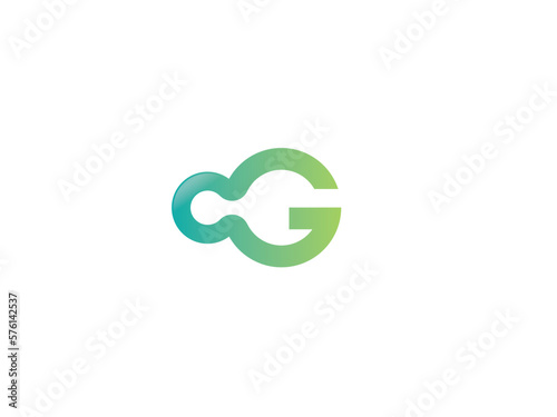 Abstract Letter G and DNA Vector Logo