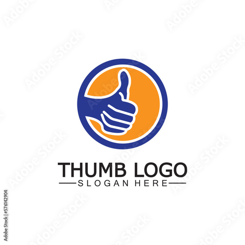 Thumb up concept logo template.Good symbol for your web site design, logo, app,Vector illustration.