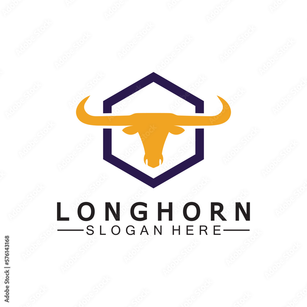 Long horn logo template vector illustration design Long horn logo template vector illustration design