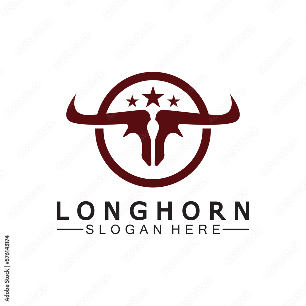 Long horn logo template vector illustration design Long horn logo template vector illustration design