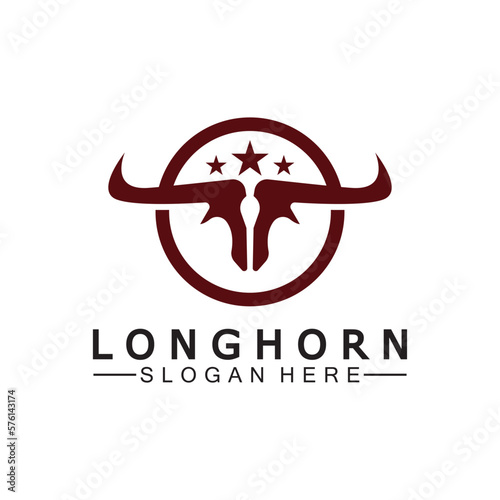 Long horn logo template vector illustration design