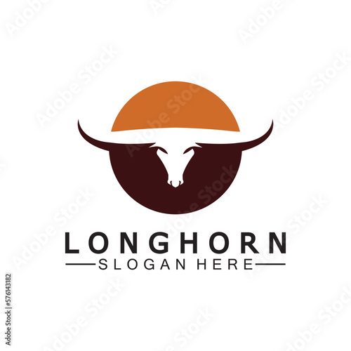 Long horn logo template vector illustration design photo