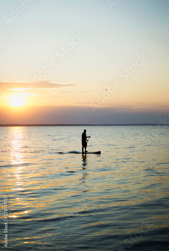 fishing at sunset © Mary