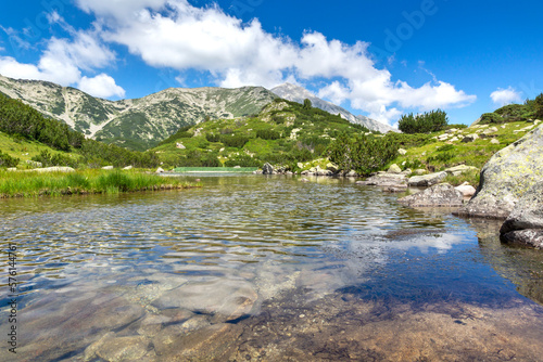 Summer view of Pirin Mountain around Banderitsa River  Bulgaria