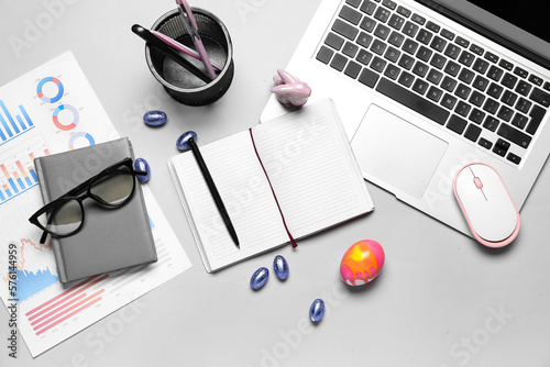 Blank notebooks with office...