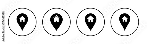 Address icon vector for web and mobile app. home location sign and symbol. pinpoint