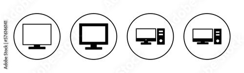 Computer icon vector for web and mobile app. computer monitor sign and symbol