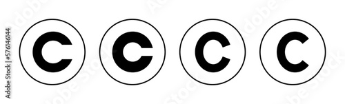 Copyright icon vector for web and mobile app. copyright sign and symbol