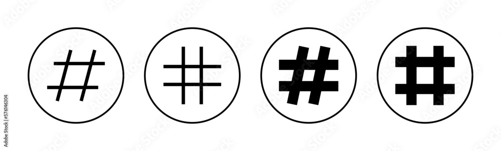 Obraz premium Hashtag icon vector for web and mobile app. hashtag sign and symbol