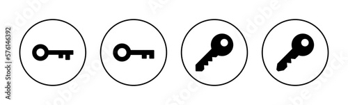 Key icon vector for web and mobile app. Key sign and symbol.