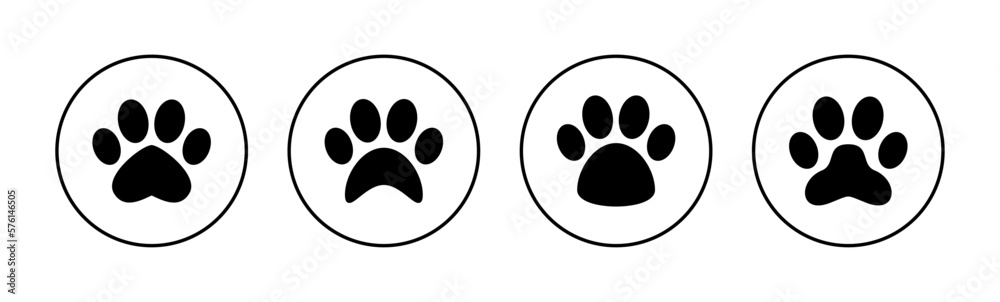 Paw icon vector for web and mobile app. paw print sign and symbol. dog or cat paw Paw icon vector for web and mobile app. paw print sign and symbol. dog or cat paw