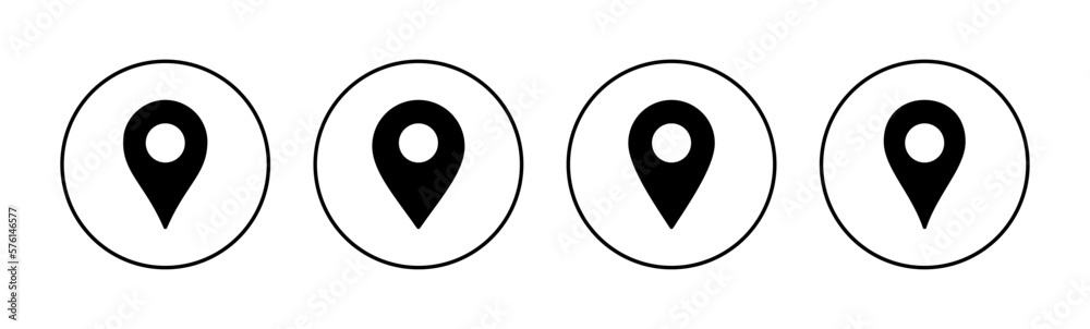 Pin icon vector for web and mobile app. Location sign and symbol. destination icon. map pin