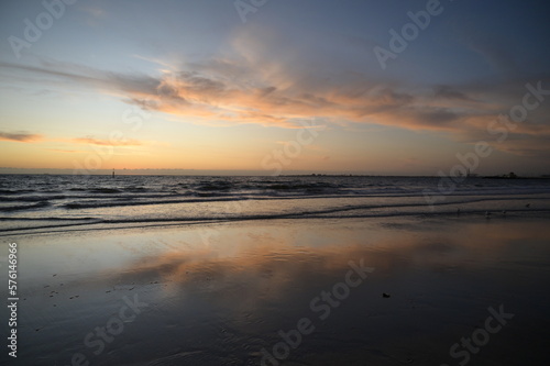 Amazing reflection at the beach near sunset