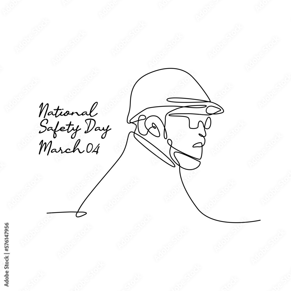 single-line-art-of-national-safety-day-good-for-national-safety-day