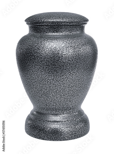 Cremation urn isolated on white