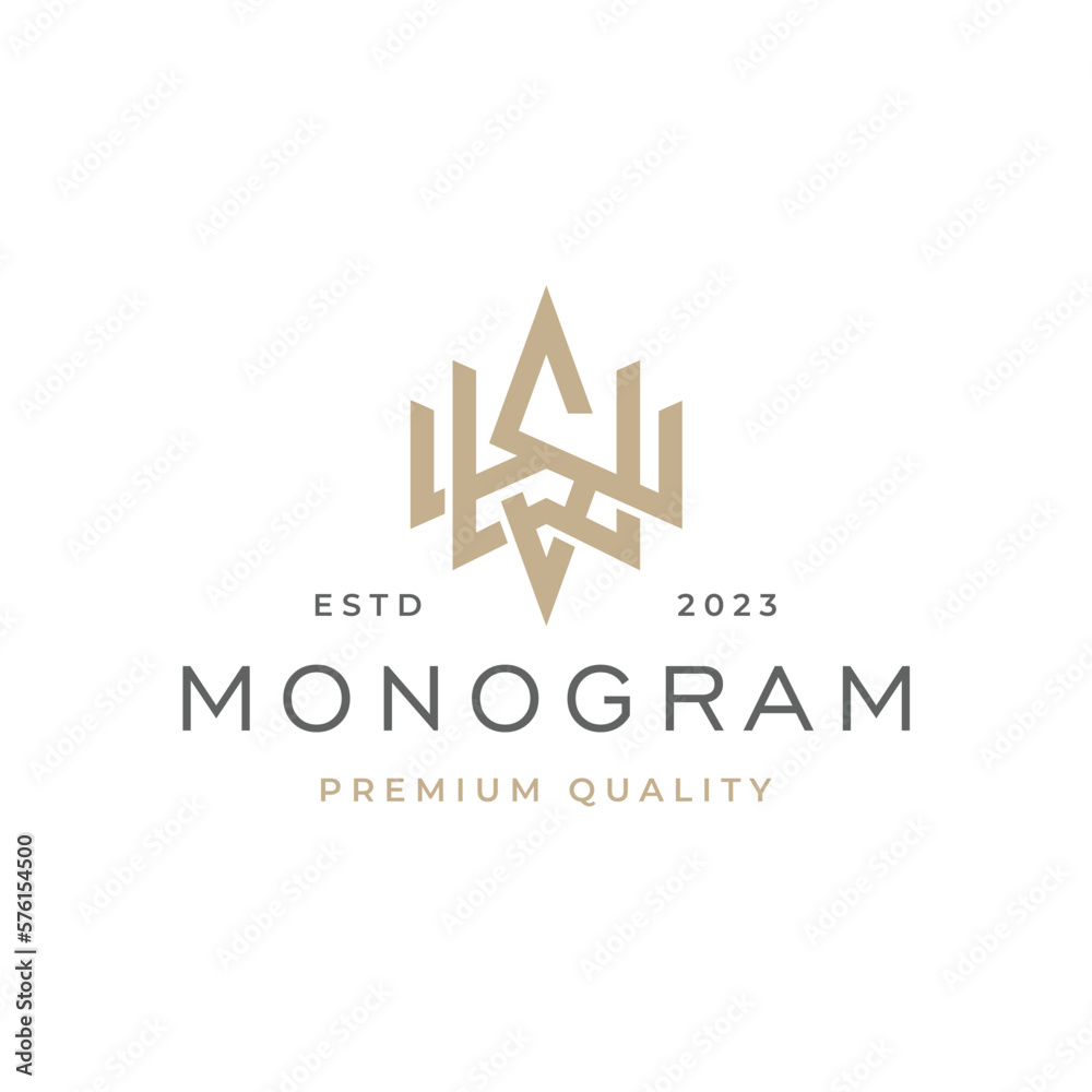 SWW Initial Letter Monogram Logo Template. Initials three letter concept design for your brand or company identity SWW Initial Letter Monogram Logo Template. Initials three letter concept design for your brand or company identity