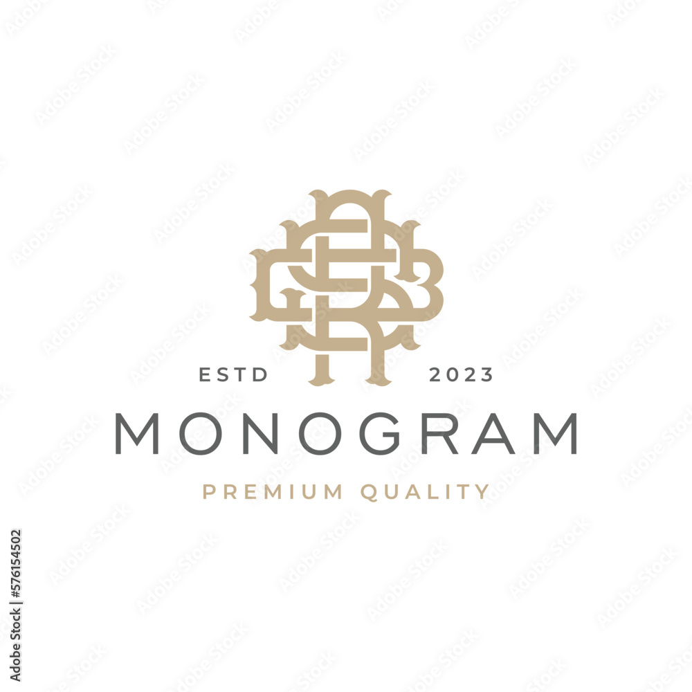 SRB Initial Letter Monogram Logo Template. Initials three letter concept design for your brand or company identity SRB Initial Letter Monogram Logo Template. Initials three letter concept design for your brand or company identity