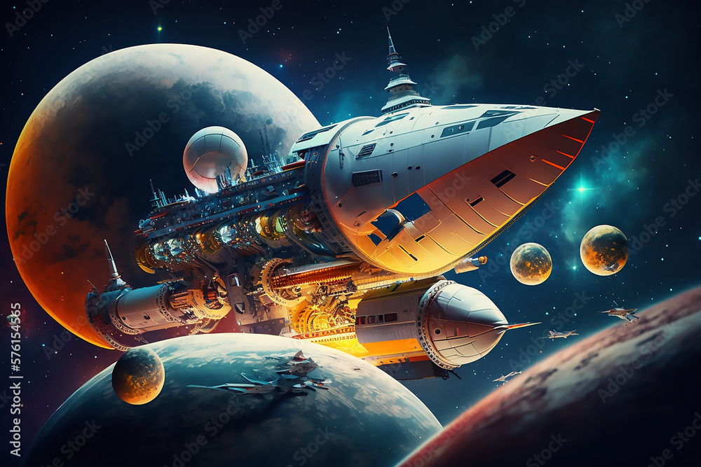 spaceship and earth, Generative AI spaceship and earth, Generative AI